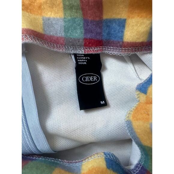 Cider BRIGHT PLAID MINI SKIRT Medium Skort High Waisted - Picture 6 of 6